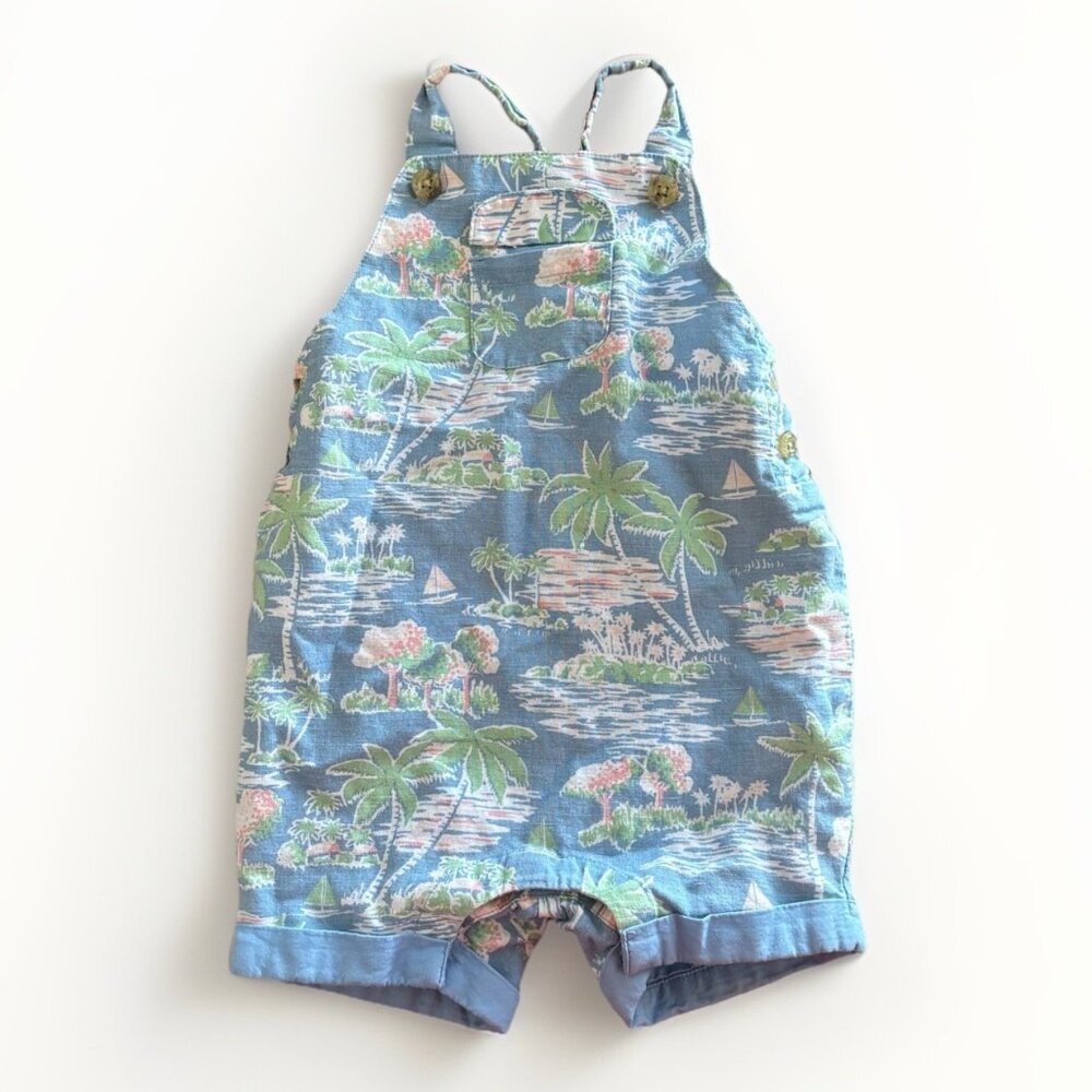 JANIE & JACK Tropical Print‎ Shortall Baby Size 12-18 Month Resort Beach Island
